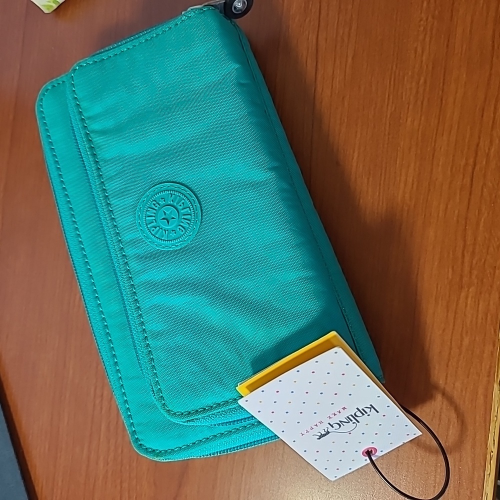 Nwt Kipling wallet Stella cool turquoise